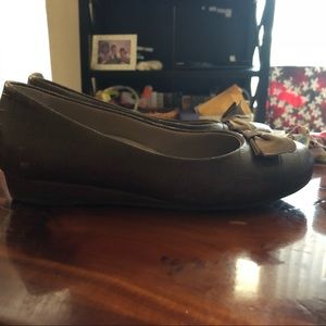 Vionic Lydia Demi-wedge Bronze Crocodile Wide